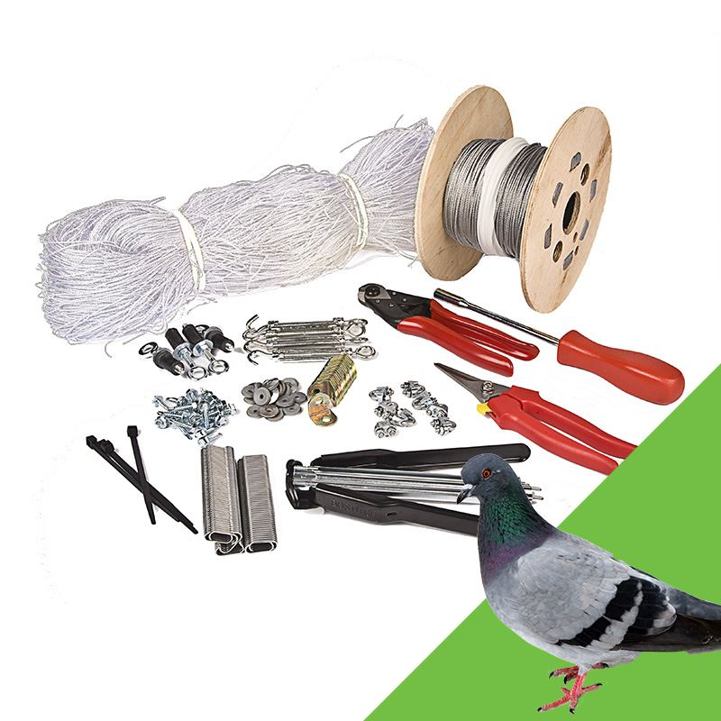 50mm Pigeon Netting Kit Complete For Cladding 10m x 10m